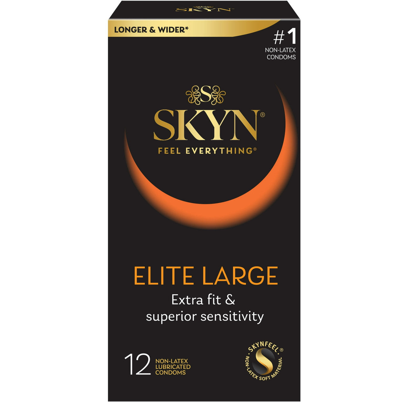 SKYN Feel Everything Elite Large Non-Latex Lubricated Condoms, 12 Ea